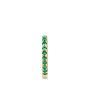 Load image into Gallery viewer, TWIGGY | Single Lab Grown Emerald Paperclip Huggie by Aurelie Gi — alternate angle
