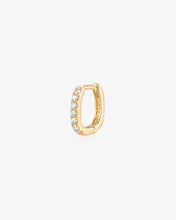 Load image into Gallery viewer, KARLIE | Lab Grown Diamond Oval Paperclip Huggie by Aurelie Gi