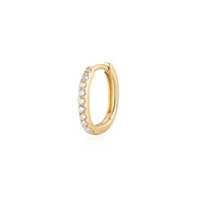 Load image into Gallery viewer, HALLIE | Bead Set Lab Grown Diamond Huggie by Aurelie Gi — alternate angle