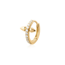 Load image into Gallery viewer, PADMA | Lab Grown Diamond Dagger Huggie by Aurelie Gi — on model