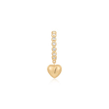 Load image into Gallery viewer, CORALIE | Bezel Lab Grown Diamond Dangle Heart Stud Earring by Aurelie Gi — alternate angle