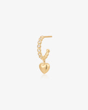Load image into Gallery viewer, CORALIE | Bezel Lab Grown Diamond Dangle Heart Stud Earring by Aurelie Gi