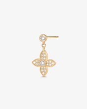 Load image into Gallery viewer, TEEGAN | Dangling Clover Lab Grown Diamond Single Stud Earring by Aurelie Gi