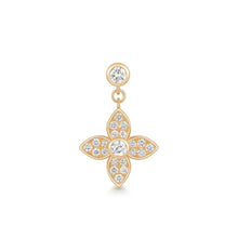 Load image into Gallery viewer, TEEGAN | Dangling Clover Lab Grown Diamond Single Stud Earring by Aurelie Gi — on model