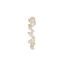 Load image into Gallery viewer, LEANDRA | Marquise and Round Lab Grown Diamond Single Huggie by Aurelie Gi — alternate angle