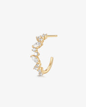 Load image into Gallery viewer, LEANDRA | Marquise and Round Lab Grown Diamond Single Huggie by Aurelie Gi