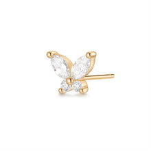 Load image into Gallery viewer, CASSANDRA | Marquise Lab Grown Diamond Butterfly Single Stud Earring by Aurelie Gi — alternate angle