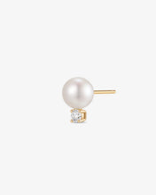 Load image into Gallery viewer, NUA | Pearl with Lab Grown Diamond Accent Single Stud Earring by Aurelie Gi