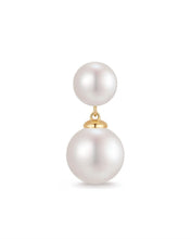 Load image into Gallery viewer, PERLINA | Double Pearl Drop Single Stud Earring by Aurelie Gi — alternate angle