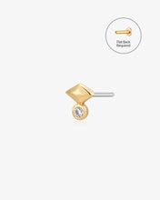 Load image into Gallery viewer, GIZA | Pyramid Diamond Threadless Flatback Earring by Aurelie Gi