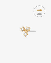 Load image into Gallery viewer, CLOVER | Diamond Threadless Flatback Earring by Aurelie Gi