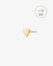 Load image into Gallery viewer, MINNIE | Heart Threadless Flatback Earring by Aurelie Gi