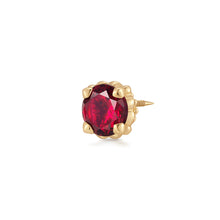 Load image into Gallery viewer, CHARLI | Lab Grown Ruby Threaded Flatback by Aurelie Gi — alternate angle