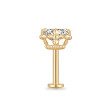Load image into Gallery viewer, REMY | Lab Grown Diamond Accented Threaded Flatback by Aurelie Gi — alternate angle