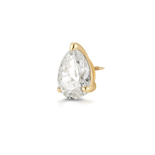 Load image into Gallery viewer, IGGY | Pear Lab Grown Diamond Threaded Flatback by Aurelie Gi — alternate angle