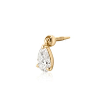 Load image into Gallery viewer, ARABELLA | Pear Lab Grown Diamond Dangle Threaded Flatback by Aurelie Gi — alternate angle