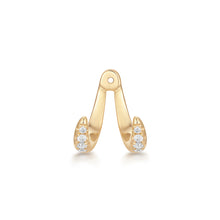 Load image into Gallery viewer, ASTORIA | Pear Lab Grown Diamond with Accents Threaded Flatback by Aurelie Gi — alternate angle