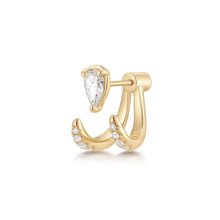 Load image into Gallery viewer, ASTORIA | Pear Lab Grown Diamond with Accents Threaded Flatback by Aurelie Gi — alternate angle