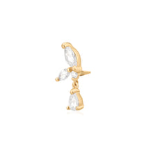 Load image into Gallery viewer, LEONA | Marquise Dangle Lab Grown Diamond Threaded with Flatback by Aurelie Gi — alternate angle