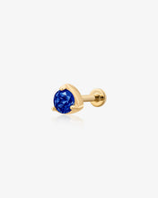 Load image into Gallery viewer, INDIGO | Lab Grown Sapphire Threaded with Flatback by Aurelie Gi