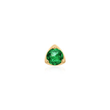 Load image into Gallery viewer, VERDE | Lab Grown Emerald Threaded with Flatback by Aurelie Gi — on model