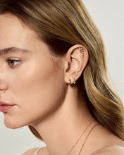 Load image into Gallery viewer, Double Drop Lab-Grown Diamond Flatback Stud by Aurelie Gi — on model