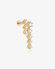Load image into Gallery viewer, Double Drop Lab-Grown Diamond Flatback Stud by Aurelie Gi — alternate angle