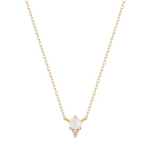 Load image into Gallery viewer, ZENA | Opal and Diamond Necklace by Aurelie Gi — on model