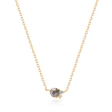 Load image into Gallery viewer, TWILA | Grey Diamond and White Sapphire Necklace
