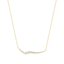 Load image into Gallery viewer, NICO | White Sapphire Curved Necklace
