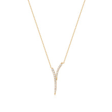 Load image into Gallery viewer, ROZ | White Sapphire Plunge Necklace