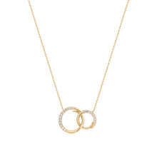 Load image into Gallery viewer, HARPER | White Sapphire Interlinked Swirls Necklace