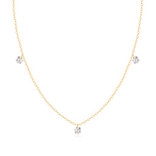 Load image into Gallery viewer, POISE | Triple Floating Diamond Necklace by Aurelie Gi — alternate angle