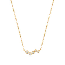 Load image into Gallery viewer, FRANCES | Natural Diamond Wave Necklace by Aurelie Gi — on model
