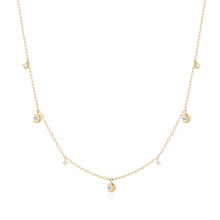 Load image into Gallery viewer, SOLARA | Bezel Half Moon Lab Grown Diamond Necklace by Aurelie Gi — alternate angle