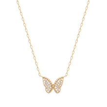 Load image into Gallery viewer, CHRYSALIS | Pavé Lab Grown Diamond Butterfly Necklace by Aurelie Gi — alternate angle