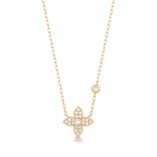 Load image into Gallery viewer, KLOEY | Lab Grown Diamond Clover Necklace by Aurelie Gi — alternate angle