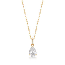 Load image into Gallery viewer, CASELLA | Pear Lab Grown Diamond Solitaire Necklace by Aurelie Gi — alternate angle