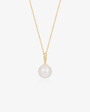Load image into Gallery viewer, KALINDA | Pearl Necklace with Lab Grown Diamond Accent by Aurelie Gi