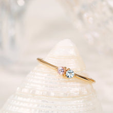 Load image into Gallery viewer, PIXIE | Aquamarine and Morganite Ring by Aurelie Gi — alternate angle