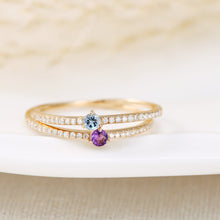 Load image into Gallery viewer, GISELLE | Amethyst and Diamond Ring by Aurelie Gi — alternate angle