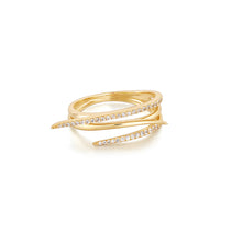 Load image into Gallery viewer, CRIMSON | White Sapphire Twisted Swirl Ring by Aurelie Gi — alternate angle