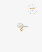 Load image into Gallery viewer, NORAH | Pearl Threadless Flatback Earring by Aurelie Gi