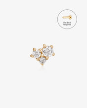 Load image into Gallery viewer, GRACIE | Natural Diamond Threadless Flatback Earring by Aurelie Gi