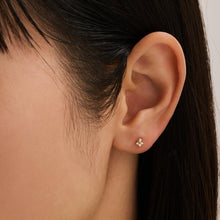 Load image into Gallery viewer, ROSE | Triple Lab Grown Diamond Threadless Flatback Earring by Aurelie Gi — detail view