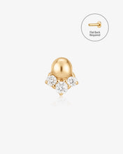Load image into Gallery viewer, ROSE | Triple Lab Grown Diamond Threadless Flatback Earring by Aurelie Gi