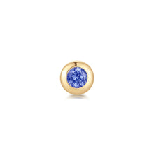 Load image into Gallery viewer, DONATELLA | Lab Grown Sapphire Threadless Flatback Earring by Aurelie Gi — on model