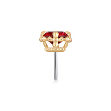 Load image into Gallery viewer, CHARLI | Lab Grown Ruby Threadless Flatback Earring by Aurelie Gi — alternate angle
