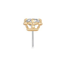Load image into Gallery viewer, REMY | Lab Grown Diamond Accented Threadless Flatback Earring by Aurelie Gi — alternate angle