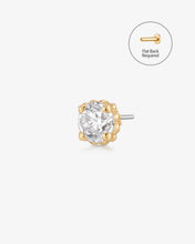 Load image into Gallery viewer, REMY | Lab Grown Diamond Accented Threadless Flatback Earring by Aurelie Gi